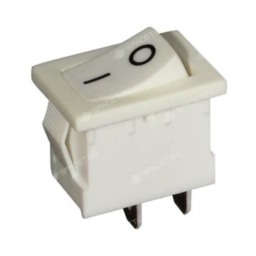 Mini Interrupteur ON/OFF 6A/250V Blanc 4C 2 contacts
